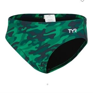 NWT TYR Boys camo racer swim brief swimsuit